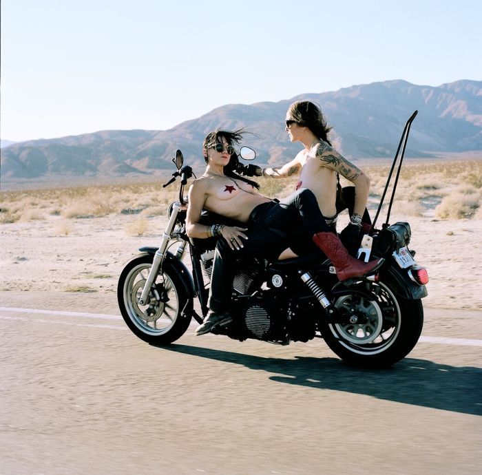 Girls on a motorcycle in Jixi