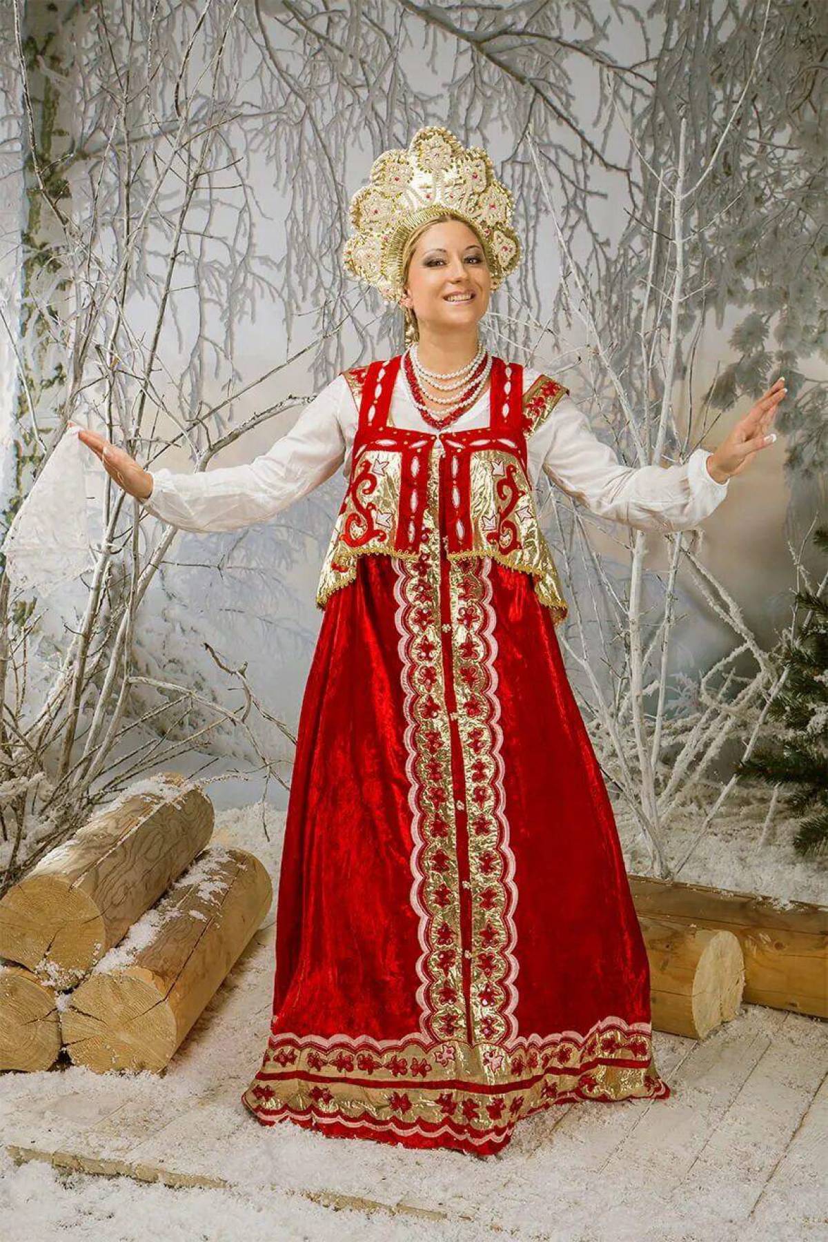 Girls in Slavic costumes in Jixi