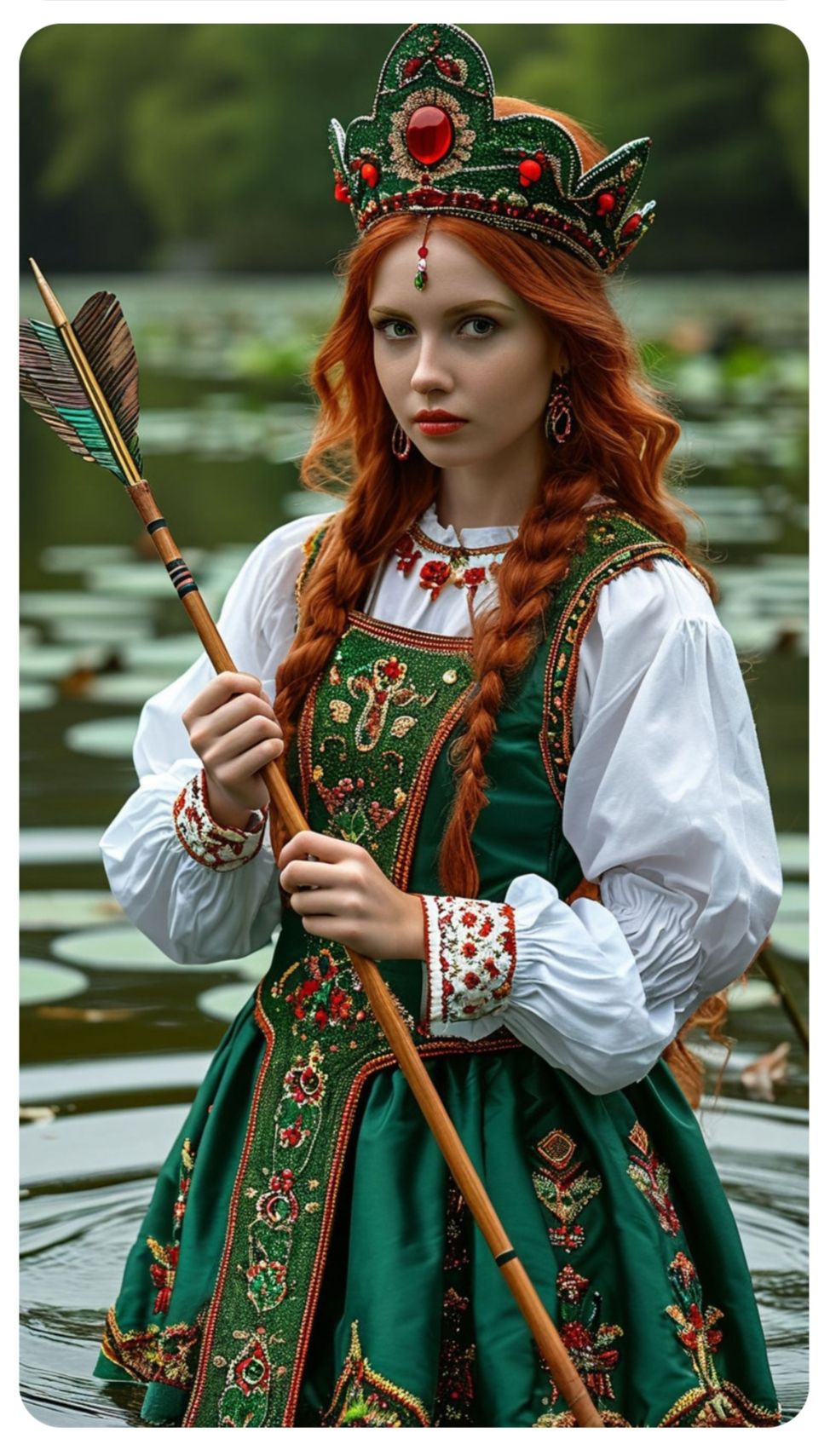 Nude girl Girls in Slavic costumes in Jixi